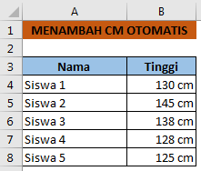 Menambah cm otomatis